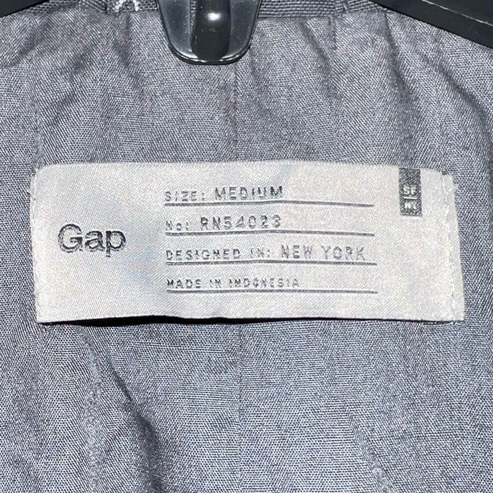 Men’s Gap military jacket lightweight dark grey  medium - Picture 4 of 8